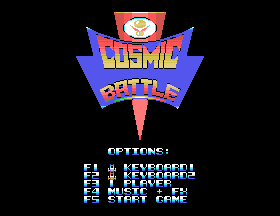 Cosmic Battle Title Screen